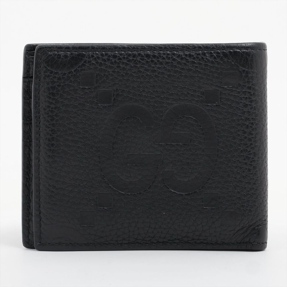 Gucci Jumbo GG Leather Compact Wallet Black - Picture 2 of 7